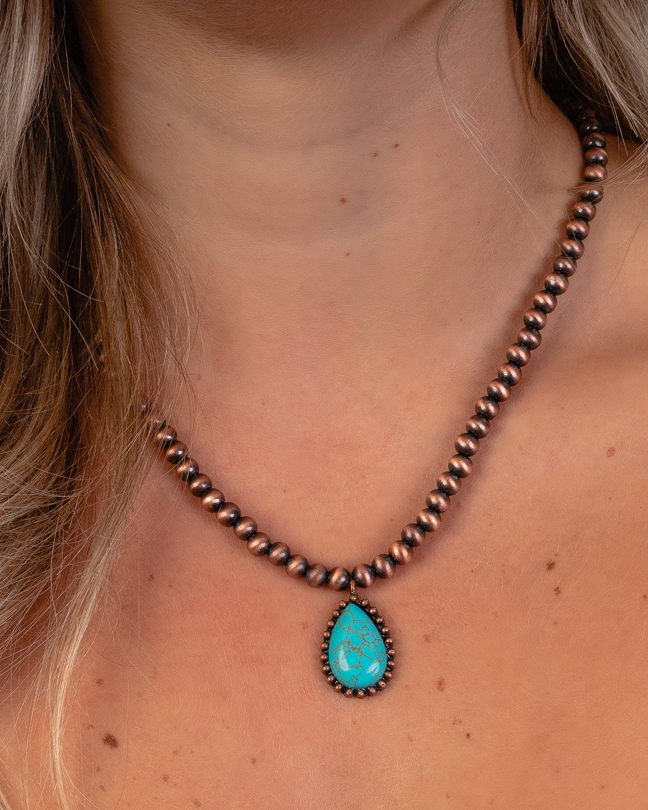 ✨ Vintage Turquoise Teardrop Necklace ✨