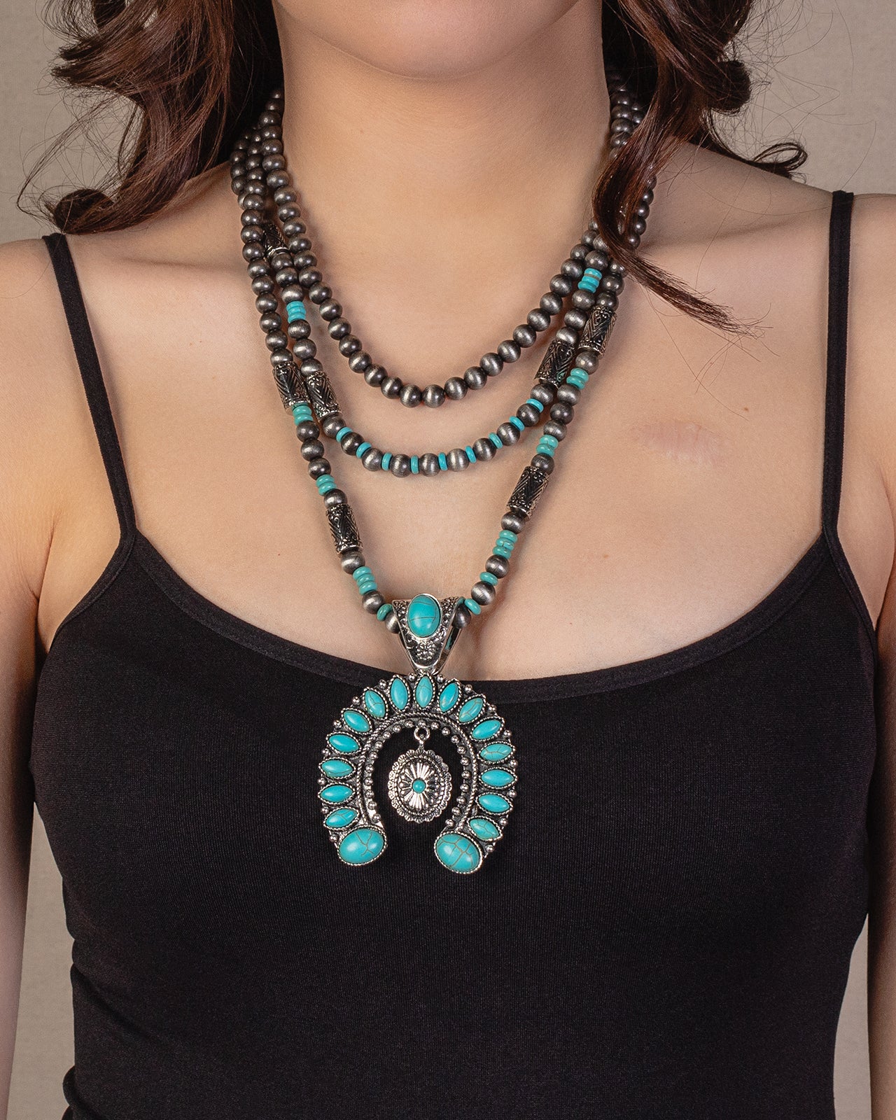 Layered Squash Blossom Necklace