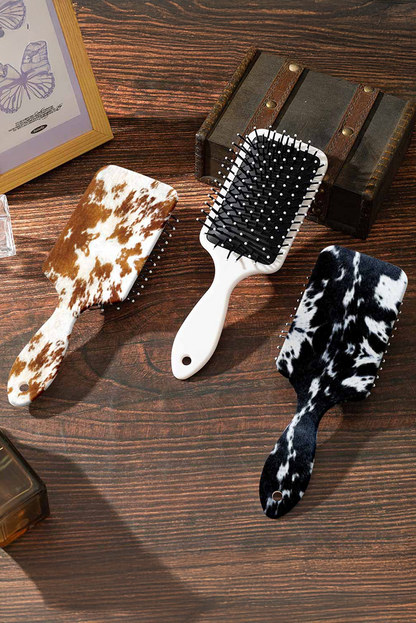 Cow Print Paddle Hair Brush