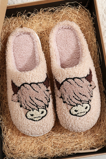 Cozy Cow Plush Slippers