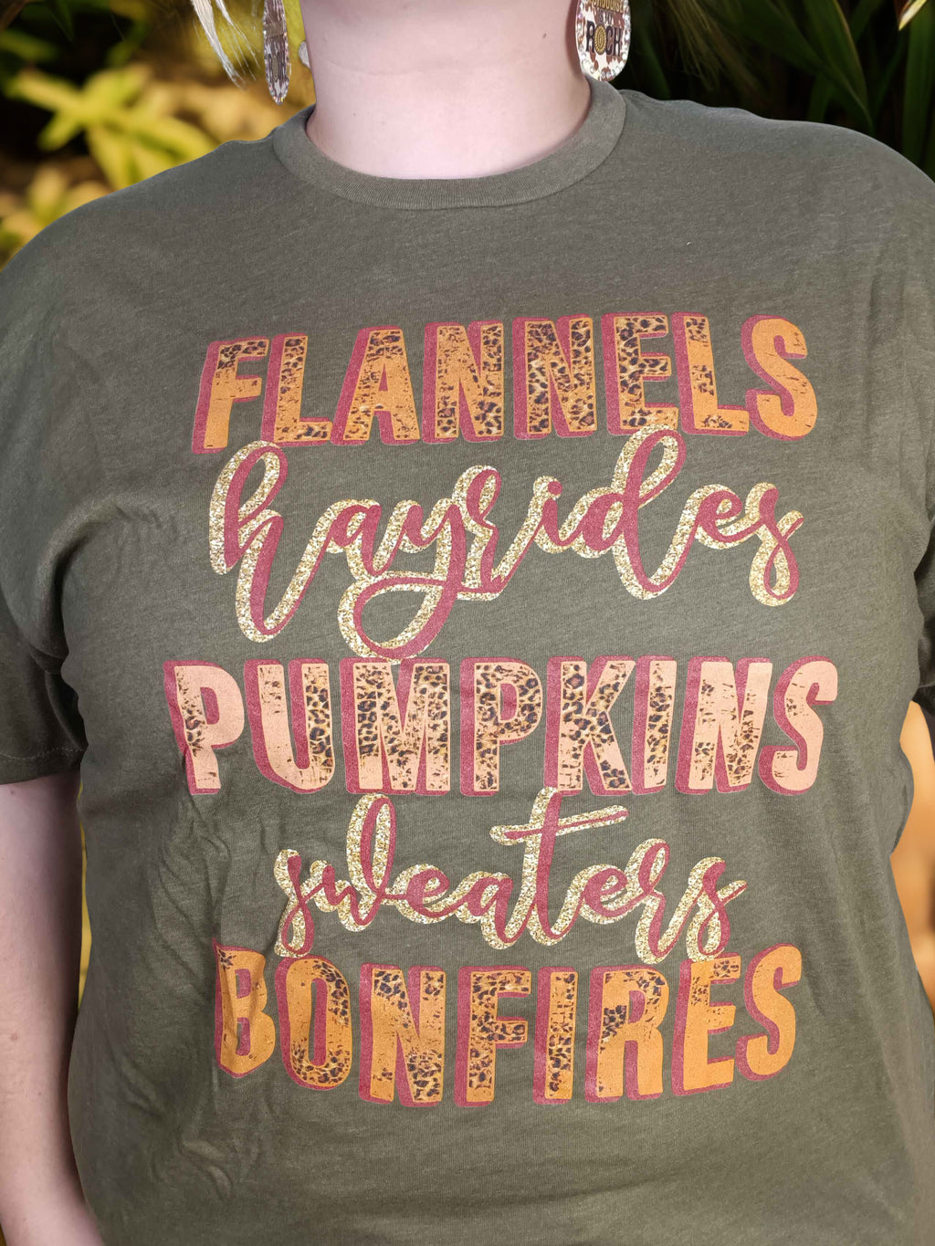 🍂 Flannels, Hayrides, Pumpkins, Sweaters & Bonfires Tee 🍂