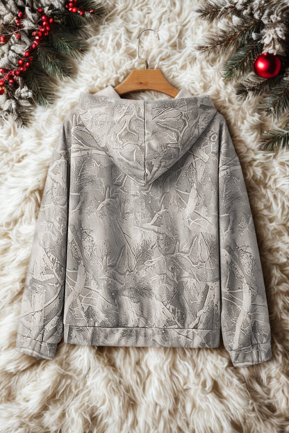 Gray Woodland Camo Hoodie