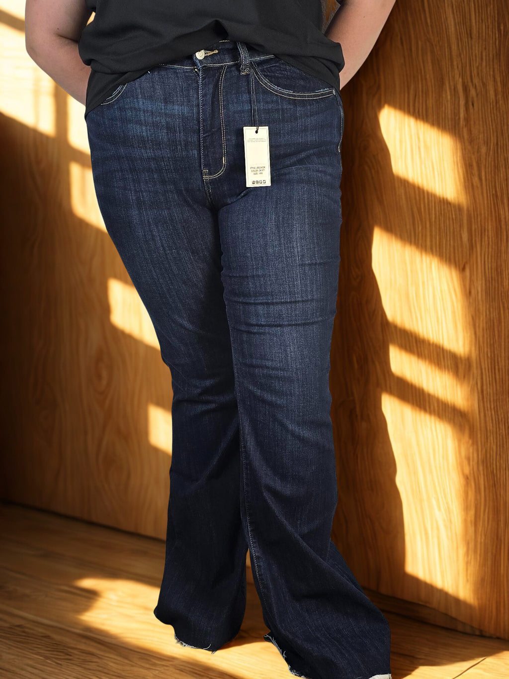 JUDY BLUE HIGH WAIST RAW HEM FLARE