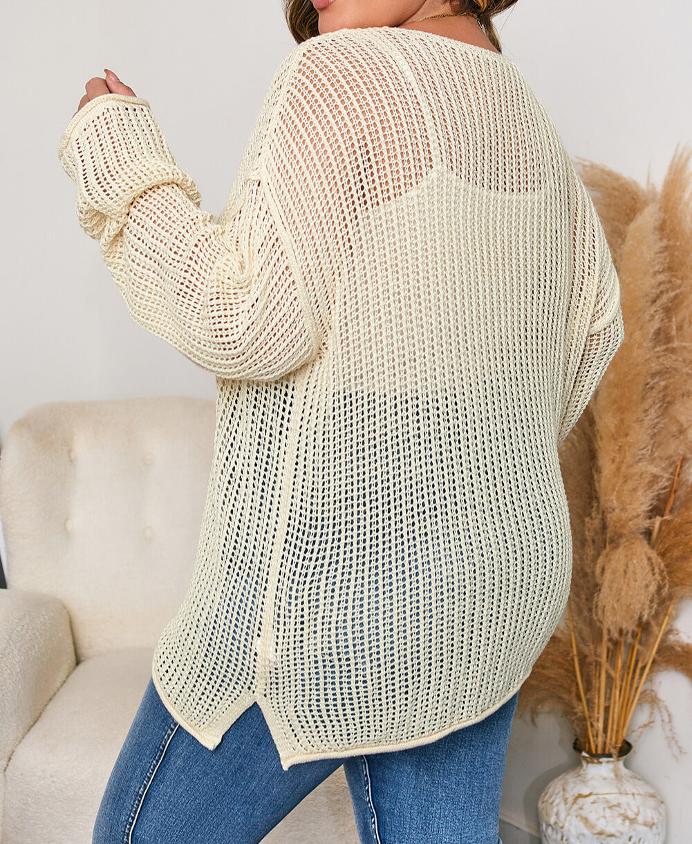 Hollow Knit Star Sweater